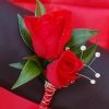 Red Sweetheart Rose Boutonniere - Red