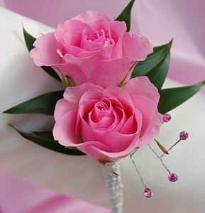 Pink Sweetheart Rose Boutonniere - Pink