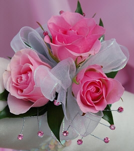 Pink Sweetheart Rose Corsage - Pink