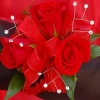 Red Sweetheart Rose Corsage - Red