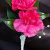 Hot Pink Mini Carnation Boutonniere - Ht Pink