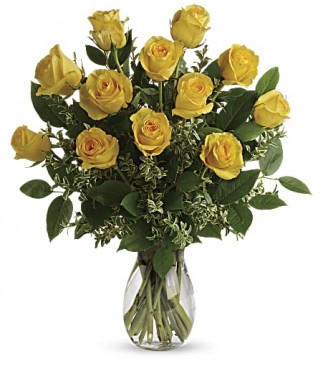 One Dozen Yellow Roses